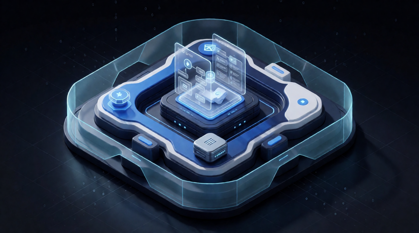 Illustration of Rabby Wallet's security architecture as a fortress with layered defenses including transaction simulation and local data storage.